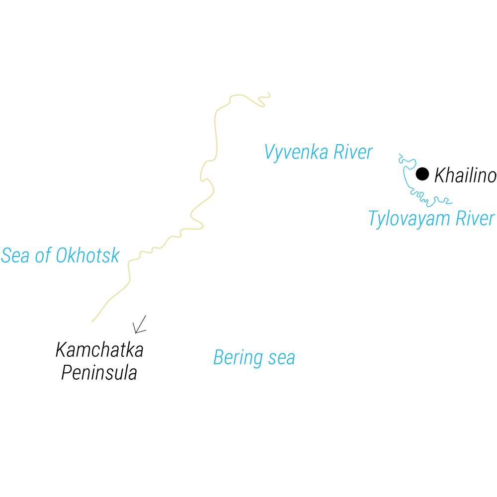 Mapa Kamchatcka